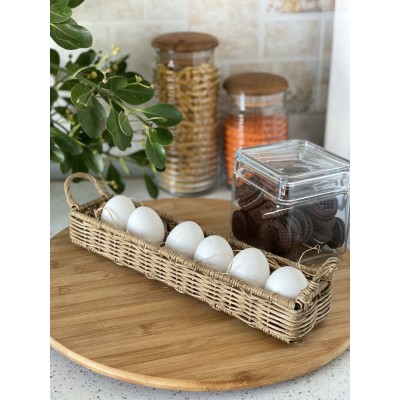 wicker egg serving basket